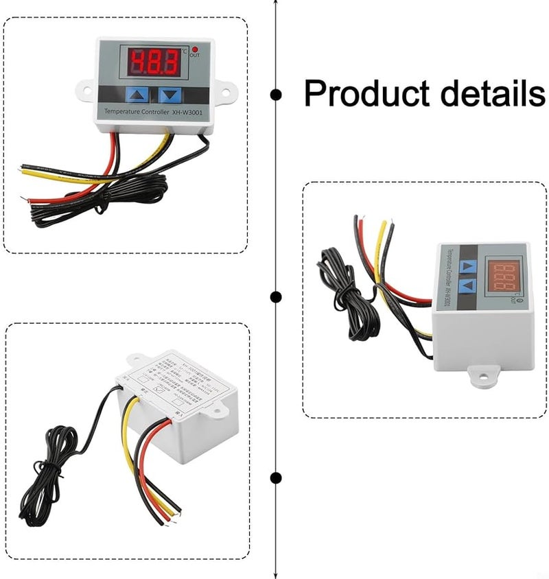 XHW3001 جهاز تحكم في درجة الحرارة بالحاسوب الصغير 1500 واط للتدفئة المنزلية وزراعة الدفيئة 110 220 فولت - Image 4
