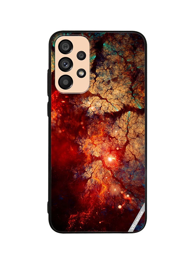 VR CREATIVE Protective Case Cover For Samsung Galaxy A72 Abstract, Fractal, Shine, Bright Red Design Multicolour - Image 1