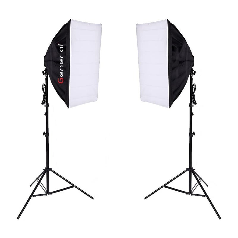 Lighting Kit Photography Photo Studio Video Continuous Light Stand Two 50 X 70cm Softbox Ten Bulbs Two 5-Light Holder - Image 3