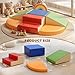 Hoohtoot Foam Climbing Blocks for Toddlers 6Piece Soft Play Set PU Leather Climbing and Crawling Toys Indoor Baby Learning Gym Kids Play Structure for Birthday Gift - Image 4