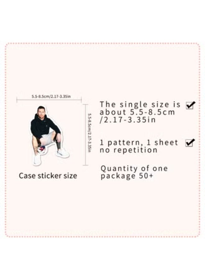50 Stickers Featuring The Graffiti Design Of Football Star Messi. Suitable For Sticking On Guitar Notebooks Or Briefcases. Waterproof Stickers. - Image 2