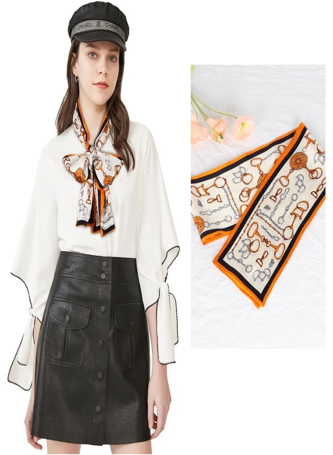 اكستري وشاح ساتان من إكستري، مصنوع من حرير التوت بنسبة 100%، غطاء رأس مطبوع، ربطة شعر، 5.9 بوصة × 57 بوصة - Image 3