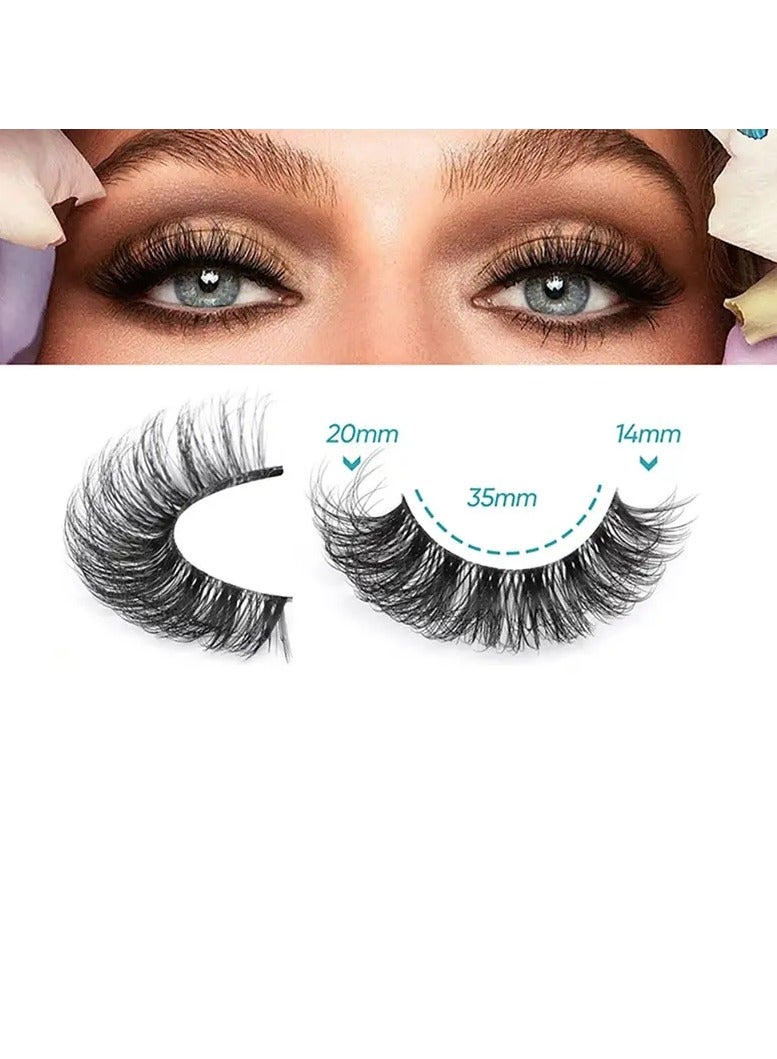 ORiTi 10 أزواج من الرموش الصناعية 6D فائقة النعومة مع تأثير عين القط رموش درامية مكياج تمديد الرموش - Image 5