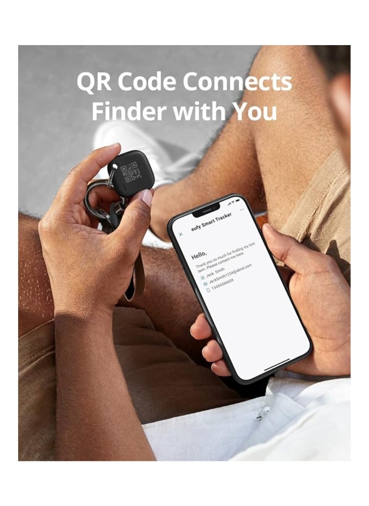 eufy - eufy Security SmartTrack Link (Black, 1-Pack), Android not Supported, Works with Apple Find My (iOS only), Key Finder, Bluetooth Tracker for Earbuds and Luggage, Phone Finder, Water Resistant - Image 1
