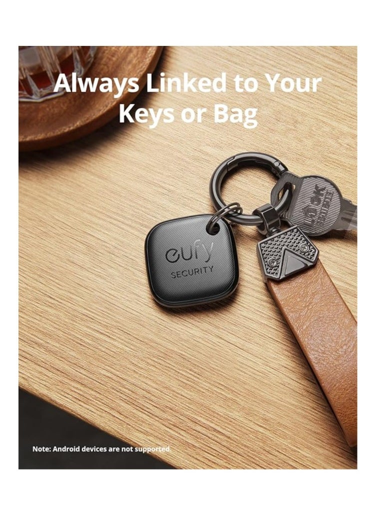 eufy - eufy Security SmartTrack Link (Black, 1-Pack), Android not Supported, Works with Apple Find My (iOS only), Key Finder, Bluetooth Tracker for Earbuds and Luggage, Phone Finder, Water Resistant - Image 1