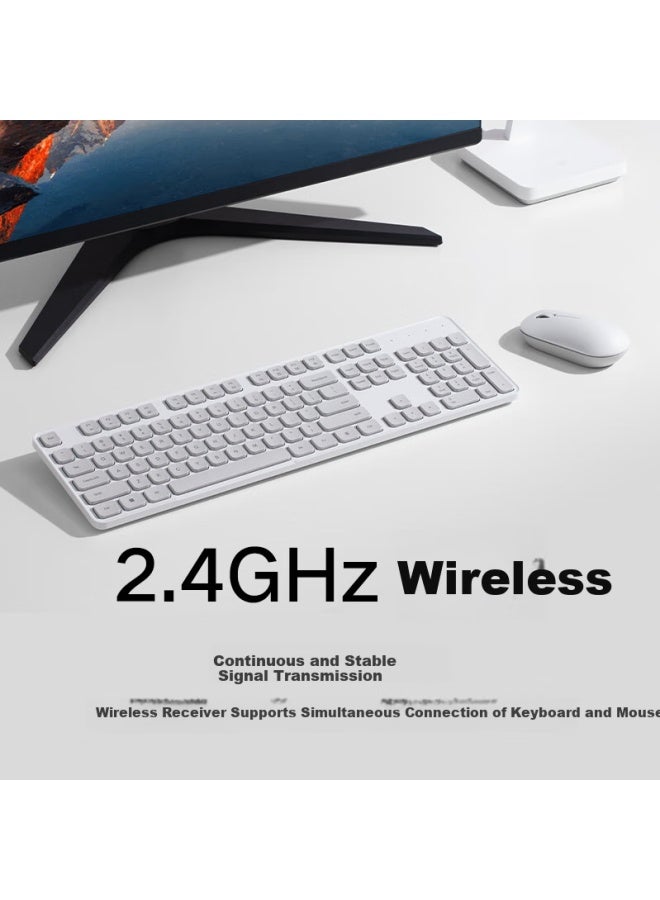 M I Mi Wireless Keyboard And Mouse Combo 3 Deep Space Black Slim And Portable Full Size 104-key Keyboard Mouse 2.4g Wireless Transmission Computer Laptop Office Keyboard And Mouse Combo - Image 2