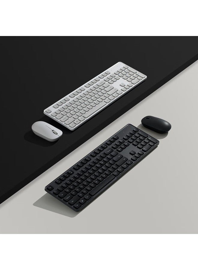 M I Mi Wireless Keyboard And Mouse Combo 3 Deep Space Black Slim And Portable Full Size 104-key Keyboard Mouse 2.4g Wireless Transmission Computer Laptop Office Keyboard And Mouse Combo - Image 1