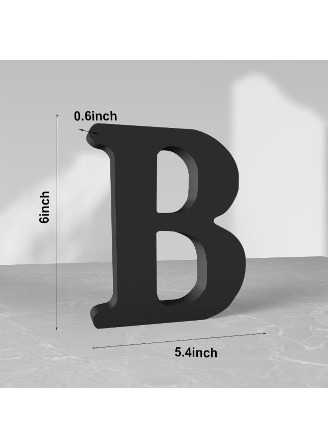 TPGP حروف خشبية سوداء TPGP - حروف قائمة غير مكتملة بطول 6 بوصات لتزيين الجدران، لوحات علامات وديكور منزلي - Image 2