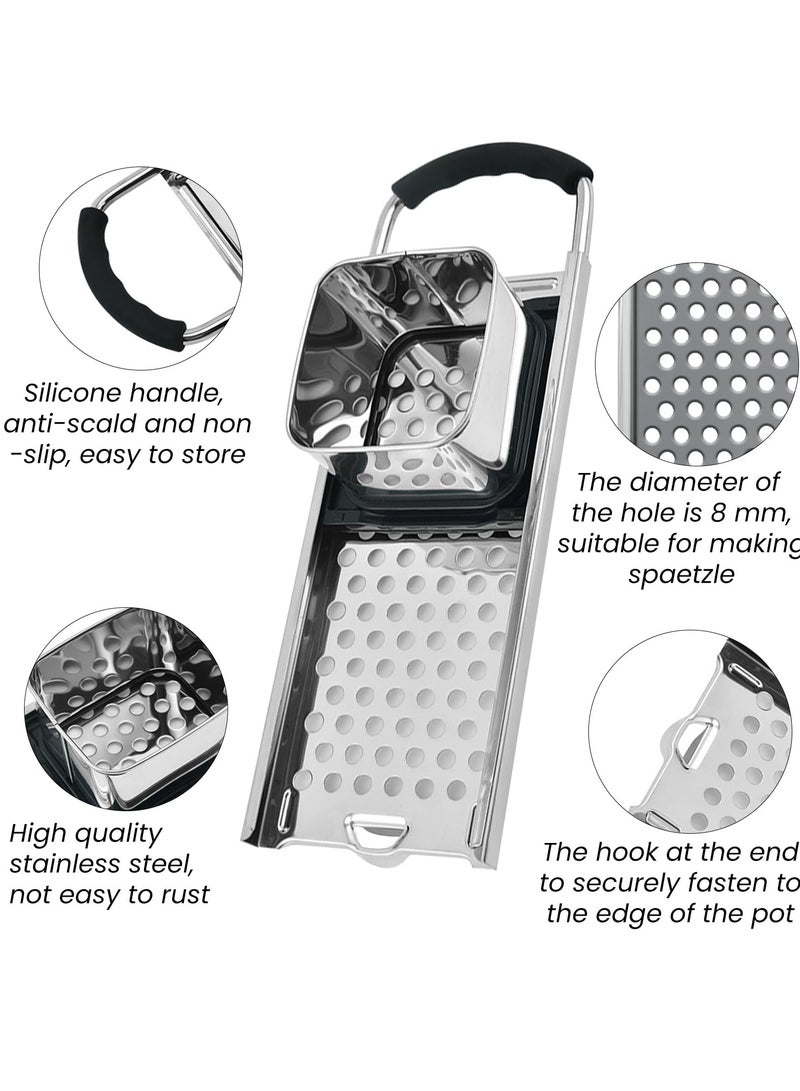 Pasta Makers, Premium Grade Stainless Steel Pasta Makers, Efficient Homemade Pasta Makers, Dishwasher Safe Spaetzle Noodle Maker with Comfort Handle  - Image 3