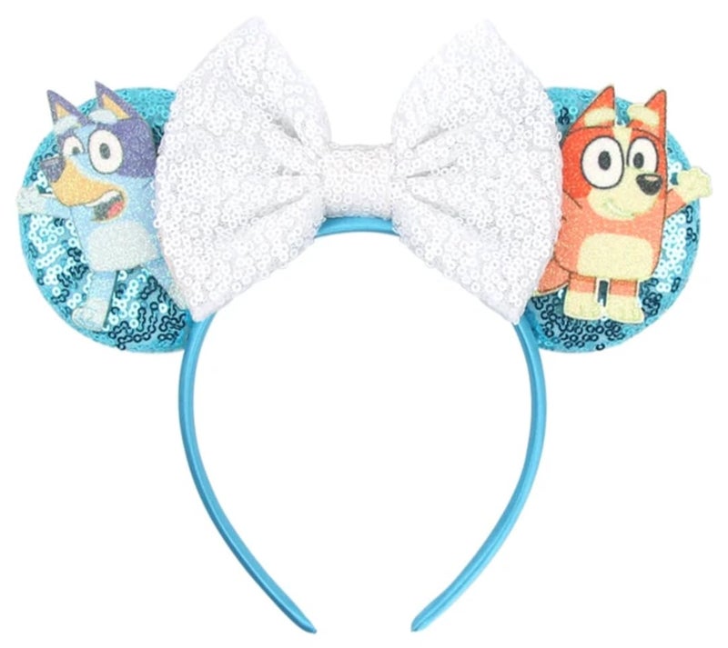 Hairband - Minnie Ears, Rose Gold, Handmade flexible headband, Suitable for kids and adult, Very, Shiny front side only, Bow Size - 5 inches, 1 Count (Pack of 1)