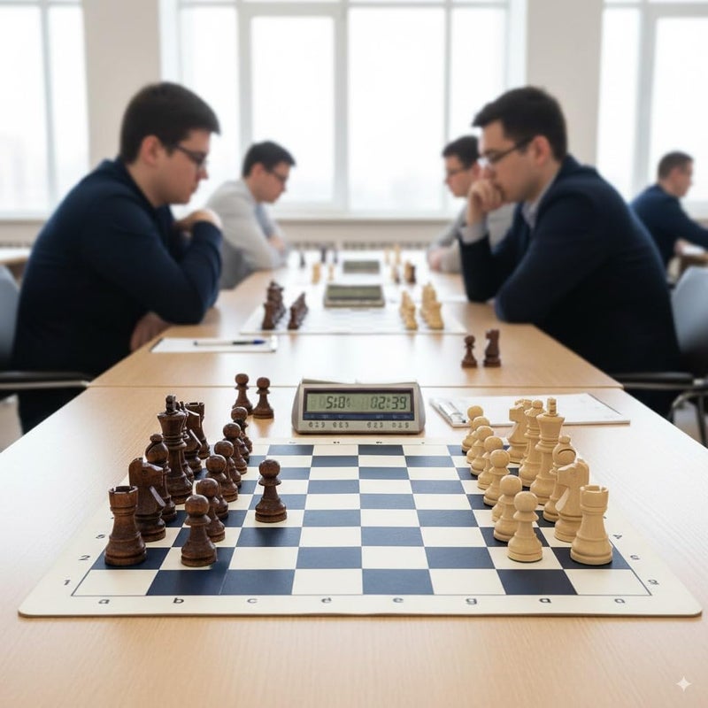 Canbee Chess Pieces and Chess Mat Green or Black Wood Polished 16 Black and 16 Creemy White and 18..2' x18.2' Vinyl Foldable Roll-up Matt Wooden 32 Coins 5.7cm King (Chess MAT Black ONLY) - Image 5