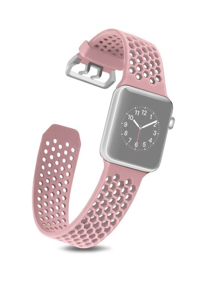 HuHa Watchband For Apple Watch Series 7 6 u0026 SE u0026 5 u0026 4  3 u0026 2 u0026 1 Light Pink - Image 2