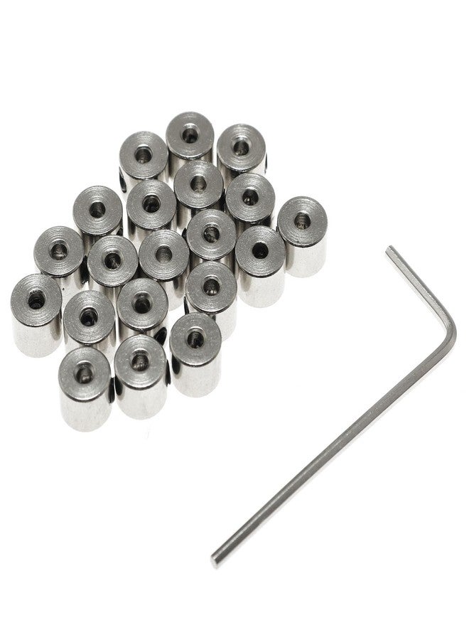 Maxmoral 20PCS Pin Back Clutch with Locking Tool 6 x 5mm Metal Locking Pin Keepers (with 1.5mm Tool) for Leather Jackets Caps Hats and Vests - Image 1