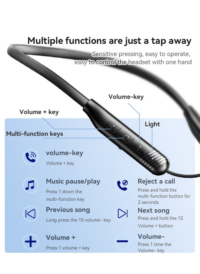 Yesido Wireless Earphones BT5.3 Sports Sweatproof Neckband Magnetic Earphones  - Image 4