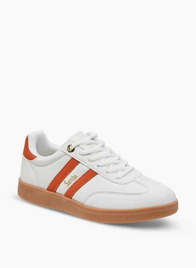 SAMBA Women's Panelled Ankle Sneakers with Lace-Up Closure