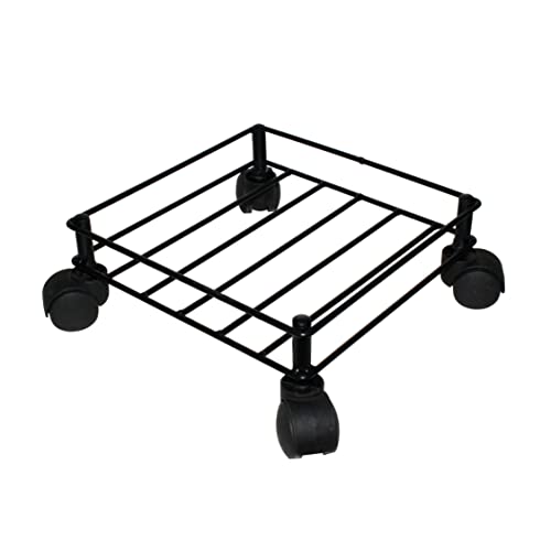 D&V ENGINEERING - Creative in innovation D&V Engineering Metal Heavy Duty Easy Movable LPG Cylinder Trolley, Gas Cylinder Stand with Wheels - Black (Square) - Image 5