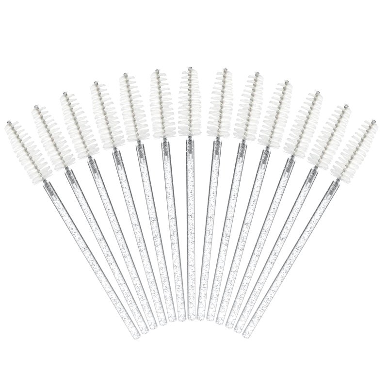 G2PLUS 100PCS Crystal Eyelash Brush, Disposable Mascara Wands, White Lash Spoolies Applicator Makeup Kits for Applying Mascara, Lash Extensions and Eyebrow Brush - Image 4