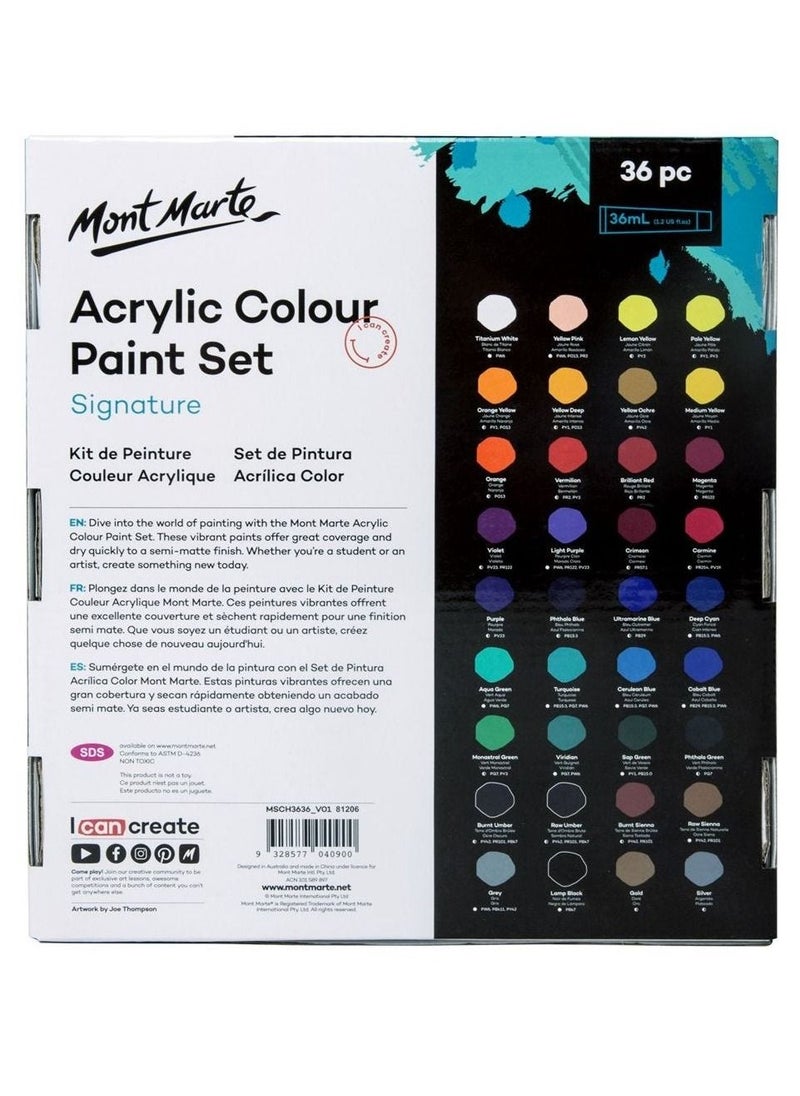 36-Piece Signature Acrylic Colour Paint Set 36ml Content - pzsku/Z6B2B64C1FFB6502871C0Z/45/_/1659438107/28152a85-b37f-4630-93fa-09afc3887a35