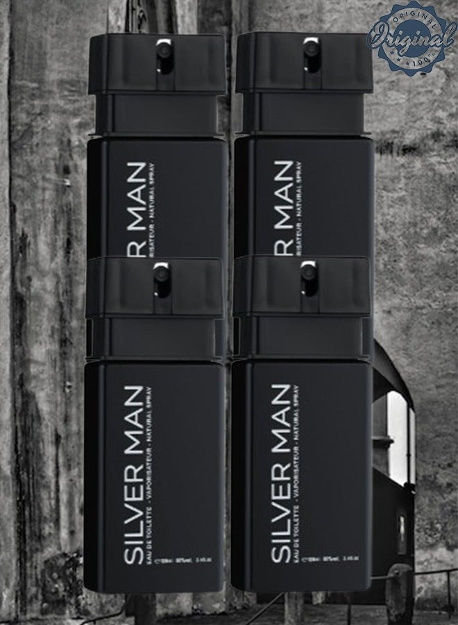 Silver 4 Pieces Silver Man EDT 100ML - Image 1