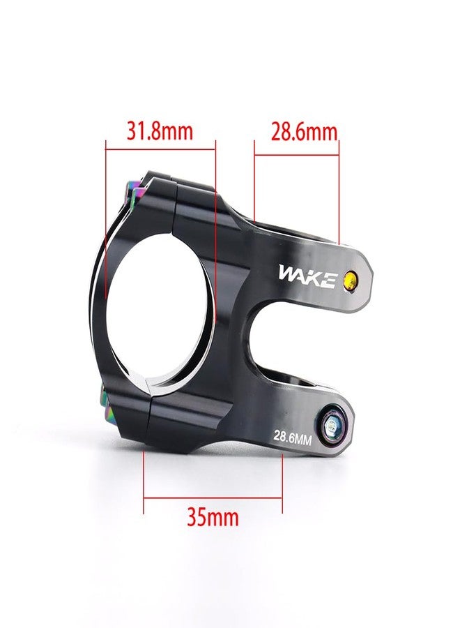 CYSKY 31.8 Stem 35mm 0 Degree MTB Short Stem Mountain Bike Stem Handlebar Riser 1-1/8 for Most Bicycle, Road Bike, MTB, Downhill, BMX, Cycling (Black & Titanium) - Image 2