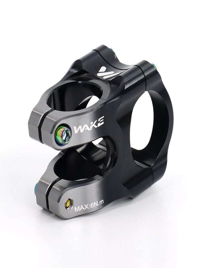 CYSKY 31.8 Stem 35mm 0 Degree MTB Short Stem Mountain Bike Stem Handlebar Riser 1-1/8 for Most Bicycle, Road Bike, MTB, Downhill, BMX, Cycling (Black & Titanium) - Image 1