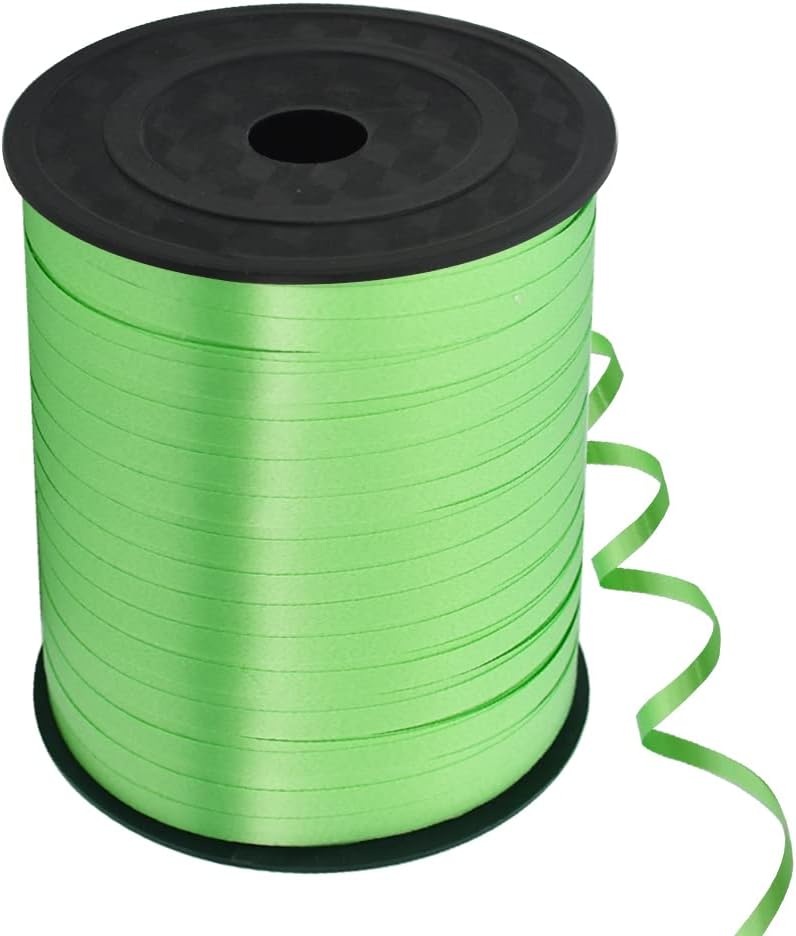 TONIFUL 500 Yards Curling Ribbon-Balloon Ribbon-Balloon String for Art&Craft Decor,Gift Wrapping,Ribbons and Bows for Christmas New Year Birthday Gifts (Green) - Image 1