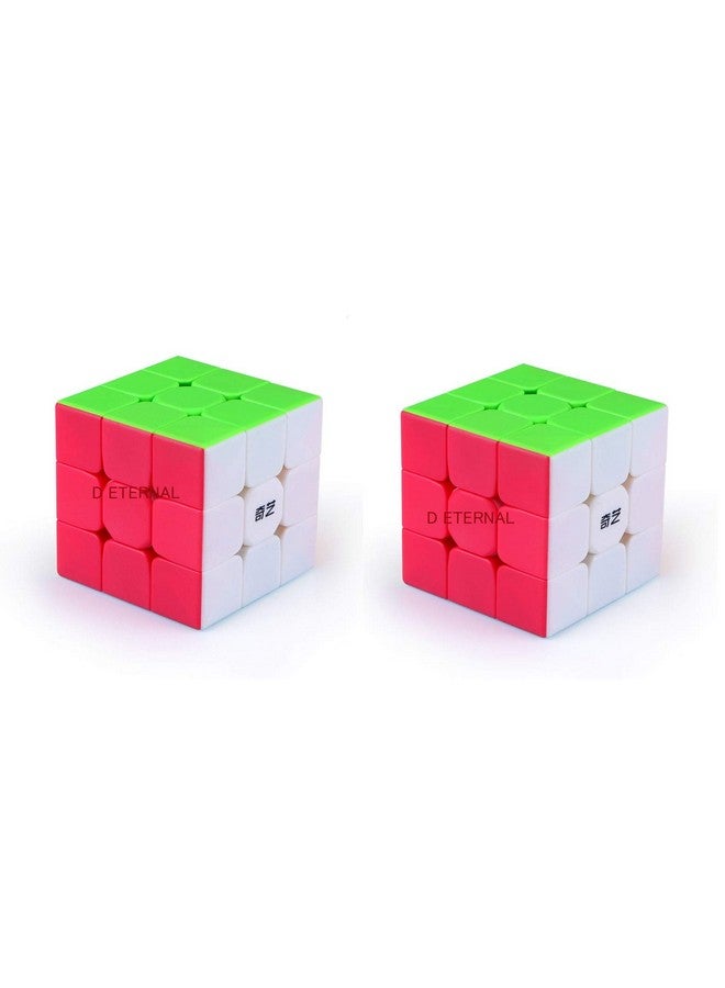D ETERNAL D ETERNAL Qiyi Cube Combo Of 2 Warrior 3X3 High Speed Magic Cube For Kids (Warrior 3X3 Combo (Pack Of 2)) - Image 1