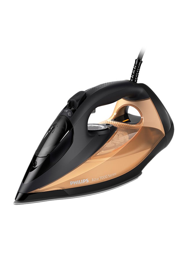 Philips Steam Iron 7000 Series - 50g/min Continuous Steam, 250g Steam Boost, SteamGlide Elite Soleplate, Auto-Off, Vertical Steam, 300 ml 3000 W DST7040/86 Black/Gold - Image 1