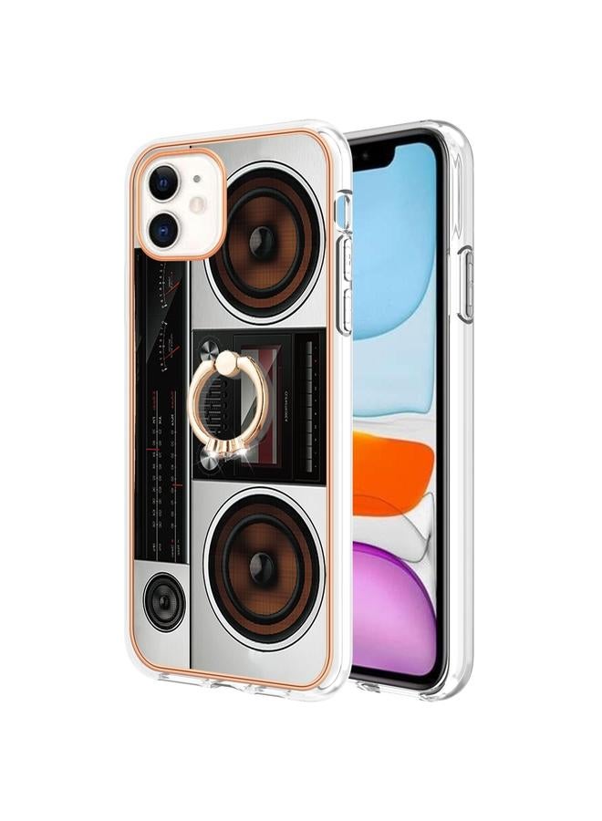 Zaboon Case For iPhone 11 Electroplating Dual-side IMD Phone Case with Ring Holder - Image 2