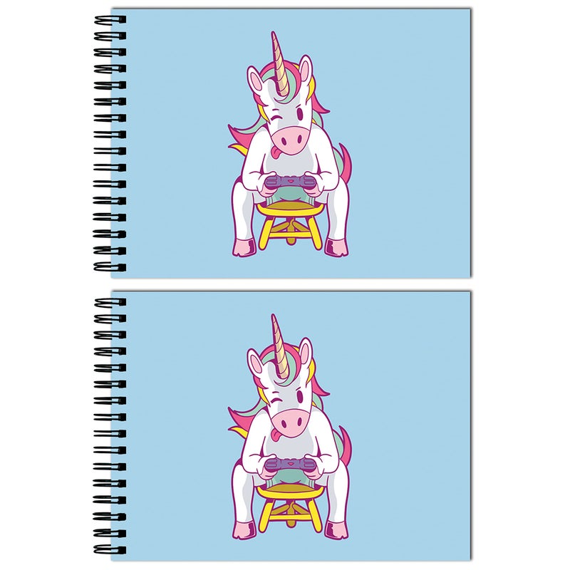 Tinywalk G Sketch Book Drawing Pad Landscape Sketch Book for 6-7yrsgirl Thick Sheets (A4 Size,100 Sheets/200 Pages, Pack of 2) - Image 1