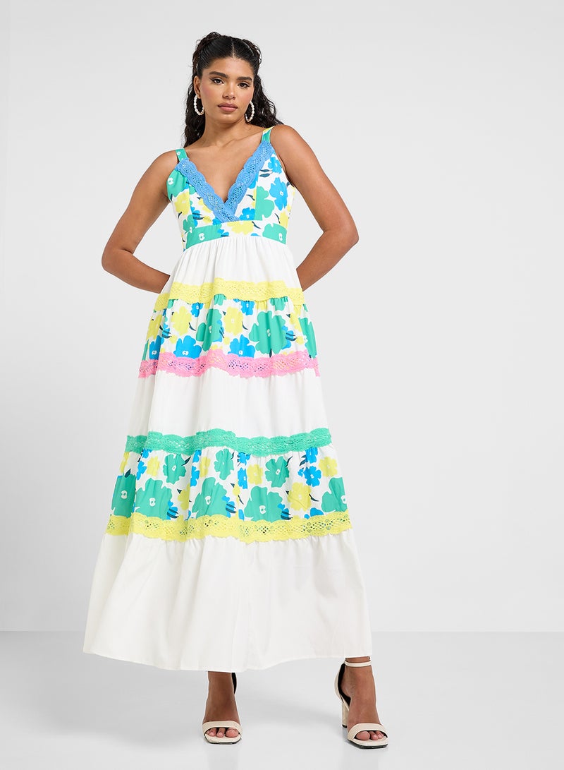 ELLA Floral Print Maxi Dress - Image 1