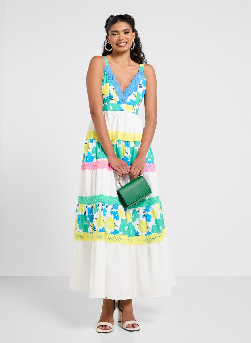 ELLA Floral Print Maxi Dress - Image 4