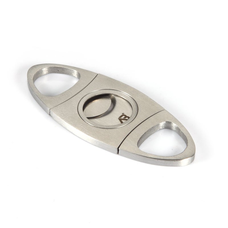Alaska BearÂ® Cigar Cutter Stainless Steel Guillotine Double Cut Blade in Black Gift Pouch - Image 1