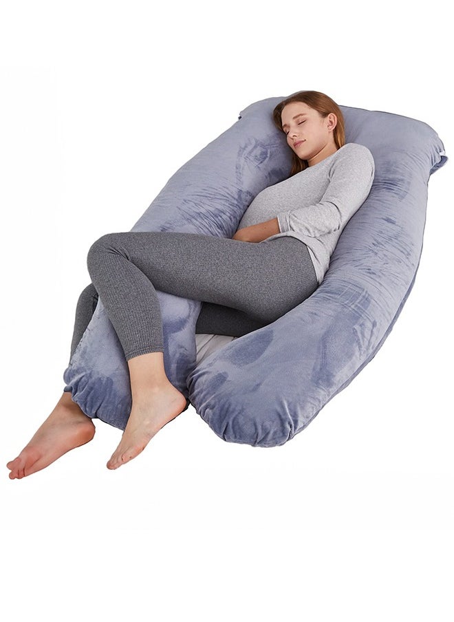 Occuwzz - Pregnancy Pillows U Shaped Pregnancy Body Pillow for Sleeping with Cooling Cotton Zipper Removable Cover - Image 1