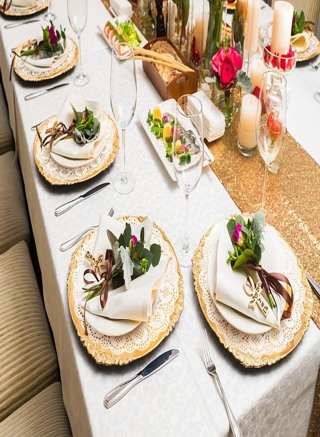 AUTOWRAP White Paper Lace Doilies - 10.5 inch Disposable Paper Placemats for Baked, Grilled, Fried Food,Tableware Decoration (100 pc) - Image 5