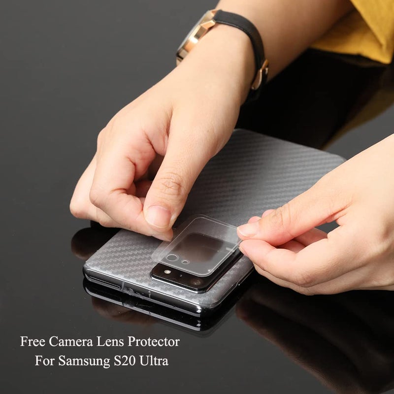 Ibywind 2 Pcs Screen Protector For Samsung Galaxy S20 Ultra 5G 6.9",Flexible TPU Film,With 1Pc Camera Lens Protector,1Pc Back Film,Bubble Free[Easy to install] - Image 5