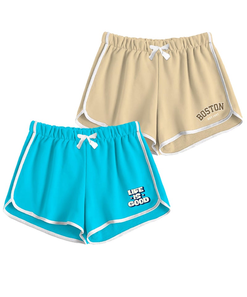 SHODOX® 100% Cotton Women Casual Shorts - Printed Short for Gym, Yoga, Cycling, Dance, Summer - Regular Fit (Pack of 2) - Image 1