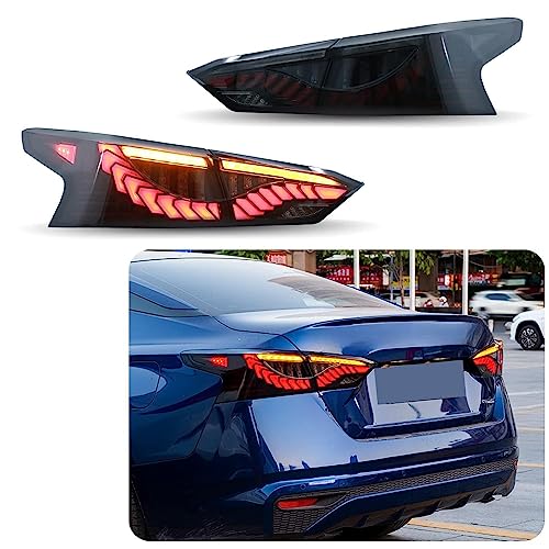 inginuity time أضواء خلفية LED من إنجينيتي تايم لنيسان ألتيما 2019-2022 مع رسوم متحركة عند التشغيل وإشارة انعطاف متسلسلة (أسود) - Image 1