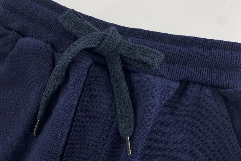 ACESTAR Kids Unisex Plain Sweatpants Cotton Drawstring Casual Pull-on Jogger Pants for Boys or Girls (Navy Blue,160/13-14Years) - Image 3