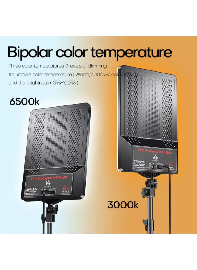 Generic - Led fill light Mobet M777 For Photo Shoot | Video Making Light For YouTube Vlog | TikTok & Insta Reels | Wedding Photography LED Studio Light with Stand Camera Light - Image 1