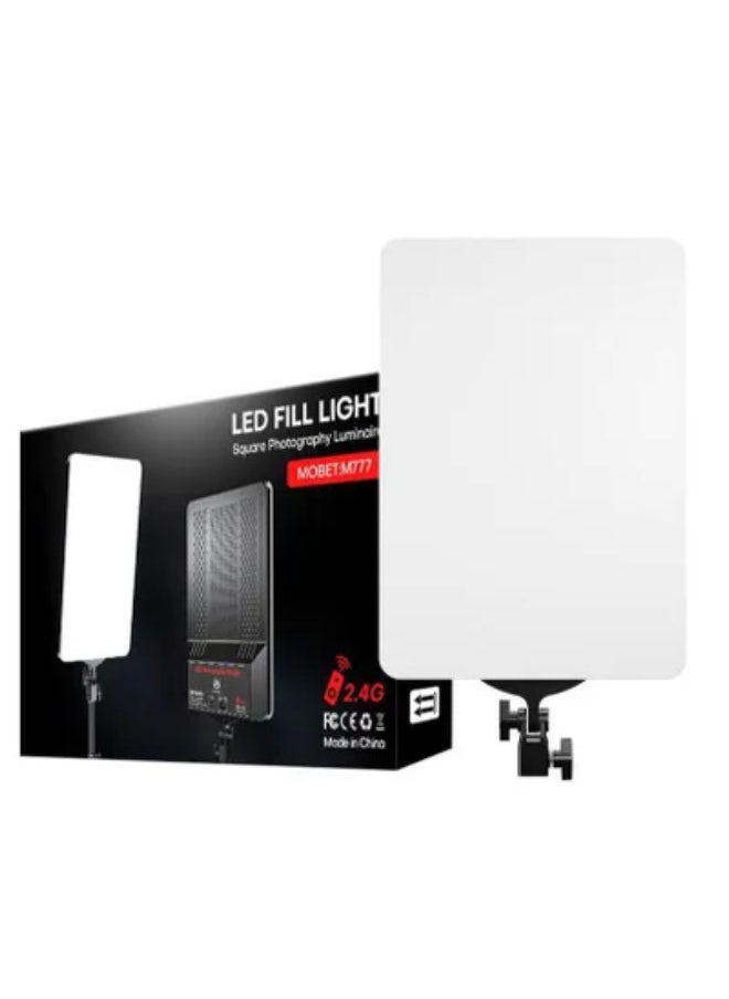 Generic - Led fill light Mobet M777 For Photo Shoot | Video Making Light For YouTube Vlog | TikTok & Insta Reels | Wedding Photography LED Studio Light with Stand Camera Light - Image 1