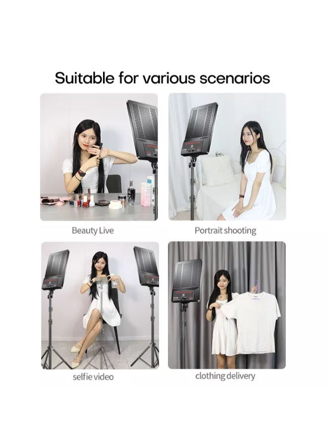 Generic - Led fill light Mobet M777 For Photo Shoot | Video Making Light For YouTube Vlog | TikTok & Insta Reels | Wedding Photography LED Studio Light with Stand Camera Light - Image 1