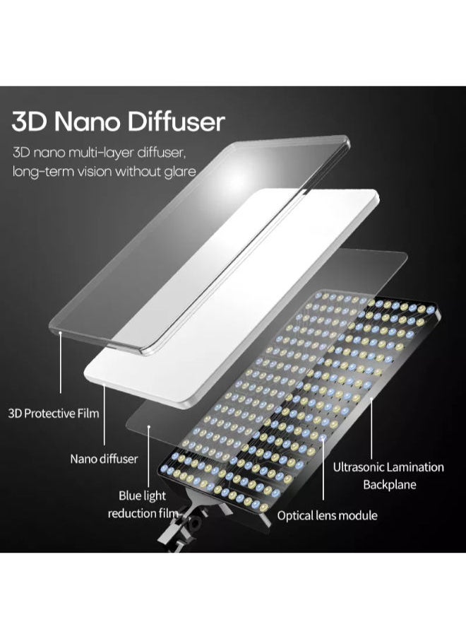 Generic - Led fill light Mobet M777 For Photo Shoot | Video Making Light For YouTube Vlog | TikTok & Insta Reels | Wedding Photography LED Studio Light with Stand Camera Light - Image 1