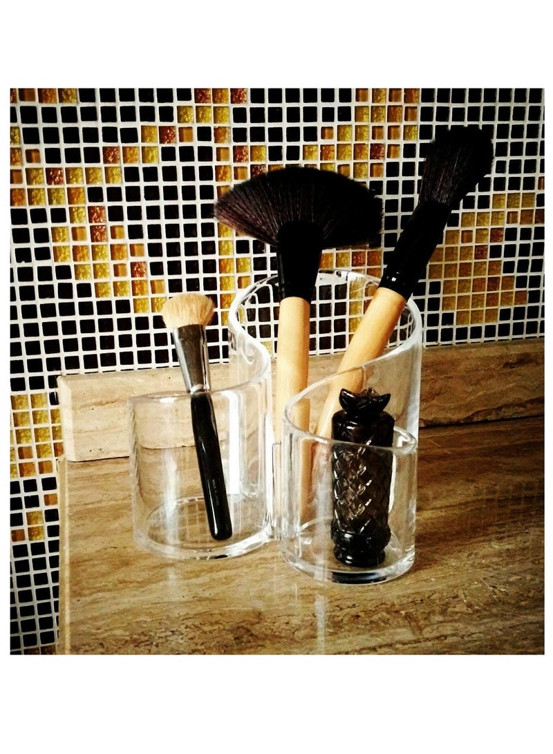 ENN Maruti ENN Acrylic Makeup Accessories Multipurpose Desk Organizer Stand for Nail Polish Hair Combs Eyeliner Makeup Brush Organisers Toothbrush Holder - Image 2