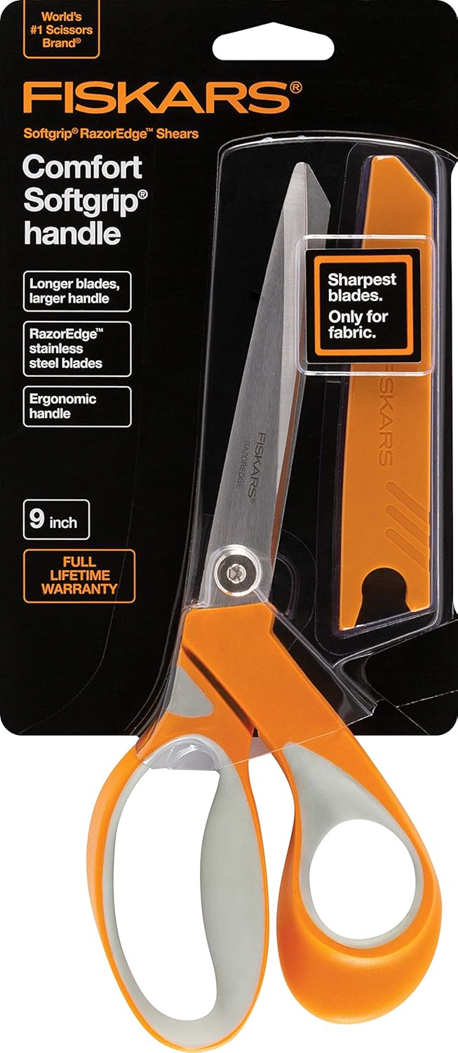 Fiskars Crafts 8195 RazorEdge Softgrip Fabric Shears 9Inch - Image 1