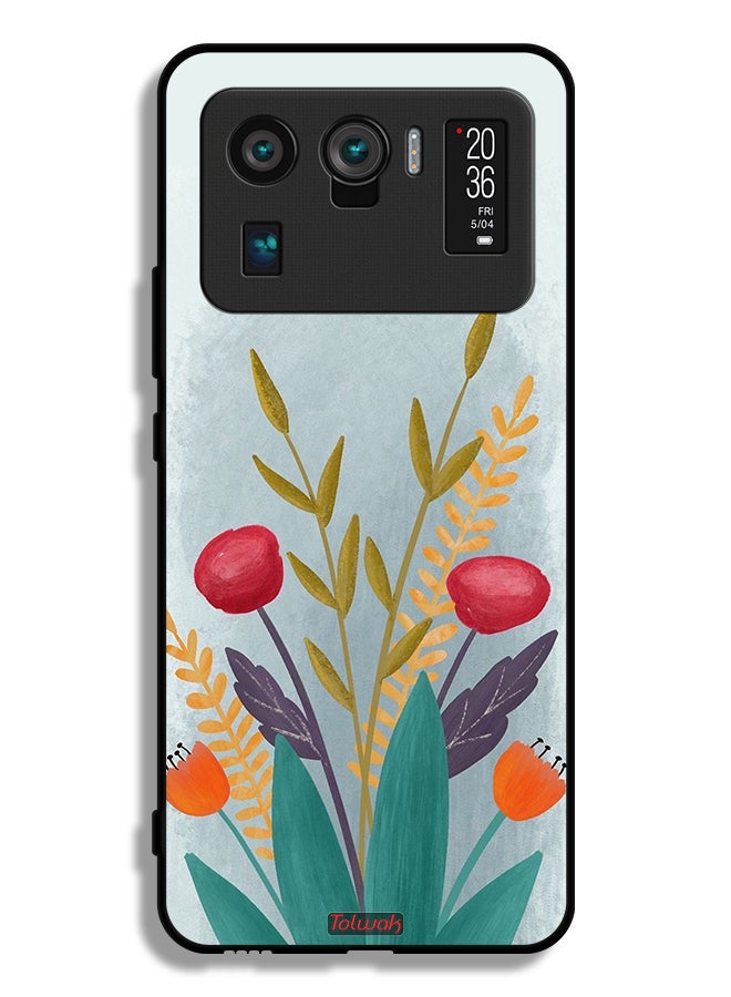 Tolwak Xiaomi Mi 11 Ultra Protective Case Cover Plants Drawing Art - Image 2