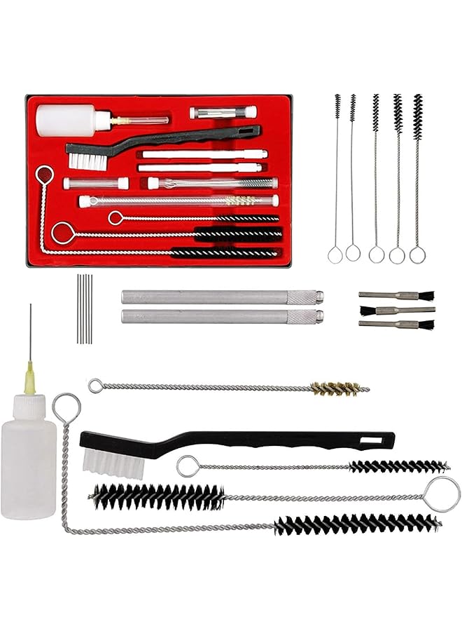 YUZES Professional 23 Pcs Set Cleaning Kit For Cleaning Spray Guns, Suction, Gravity, Pressure Feed,Hvlp, And Airbrushes - Image 1