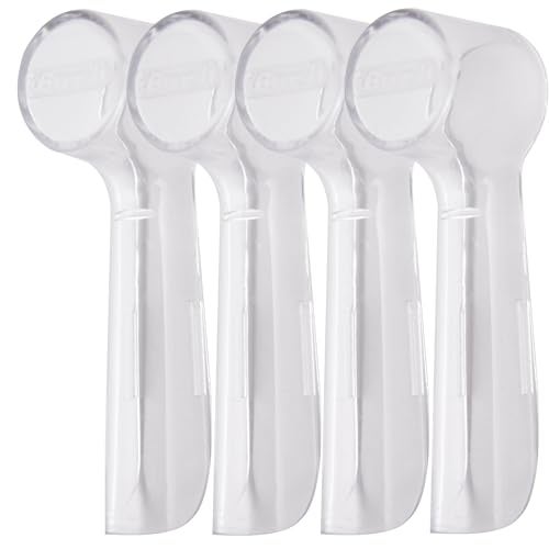 ibrush 4 Pack Protective Cover Cap Compatible with Oral B Replacement Heads Fits for Cross Action Brush Heads and Pro 500 1000 1500 Electric Toothbrushes - Image 2
