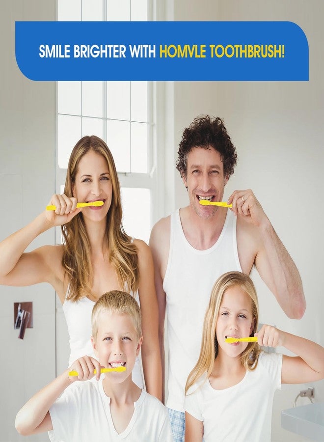 Homvle Disposable Toothbrushes with Toothpaste - 100 Packs Individually Wrapped Travel Toothbrushes Bulk, Medium Soft Bristles, Perfect for Travel Size Toiletries, OCC, Airbnb, Dentist, Office - Image 5