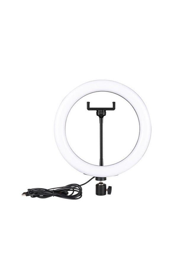 Generic - Ringlight mj26 RGB lighting with tripod and mobile phone holder, for live broadcast, makeup and video shooting - Image 1